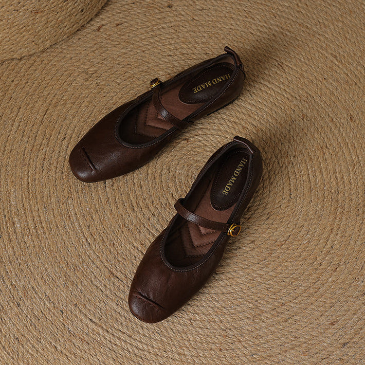 Greta - Leather Flats