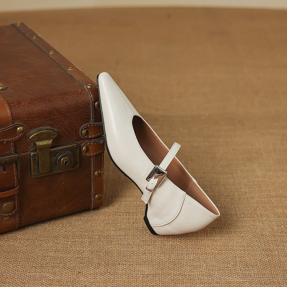 Quincy - Pointed-Toe Mary Jane Flat