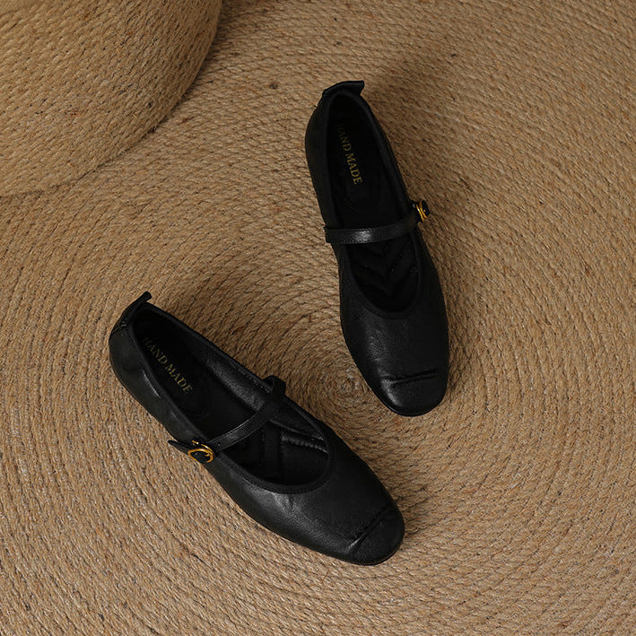 Greta - Leather Flats