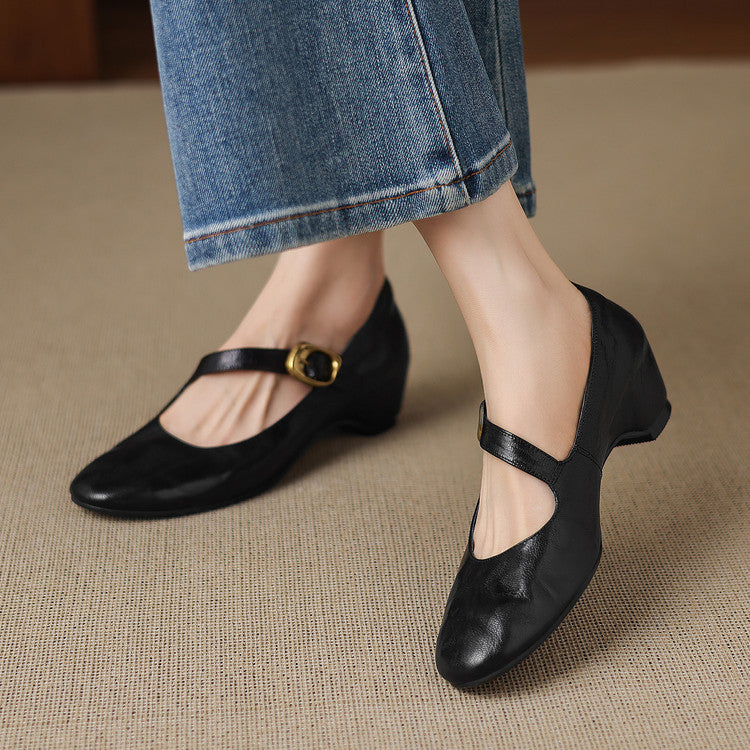 Samira - Round-Toe Mary Jane Flat