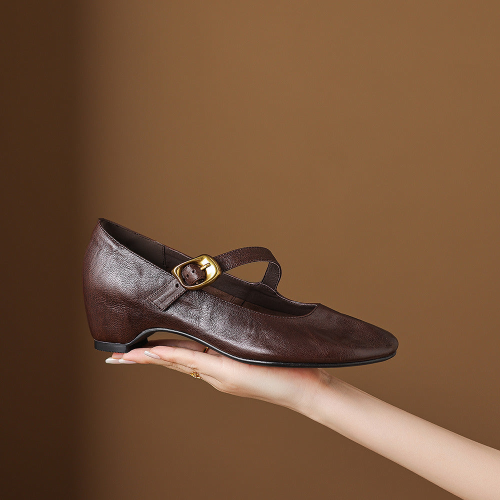 Samira - Round-Toe Mary Jane Flat