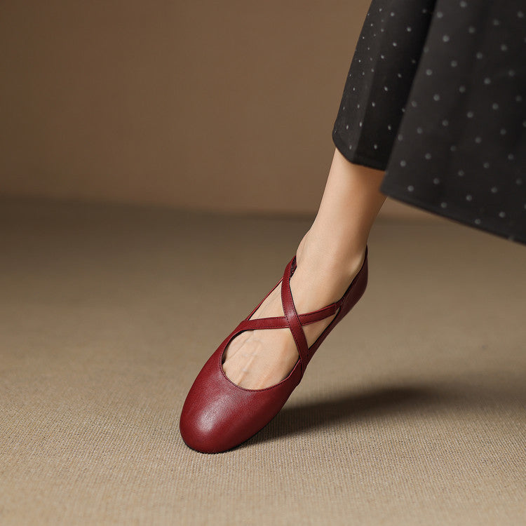 Laurel - Genuine Leather Flats