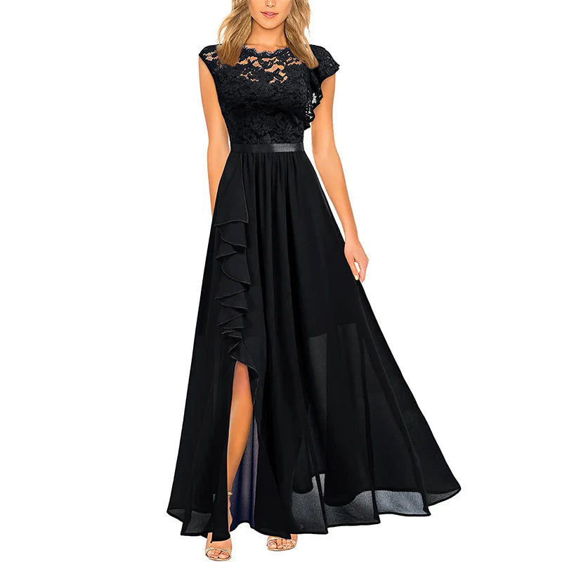 Shanina - Elegant Lace Slit Dress
