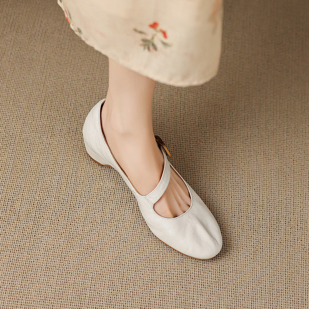 Samira - Round-Toe Mary Jane Flat