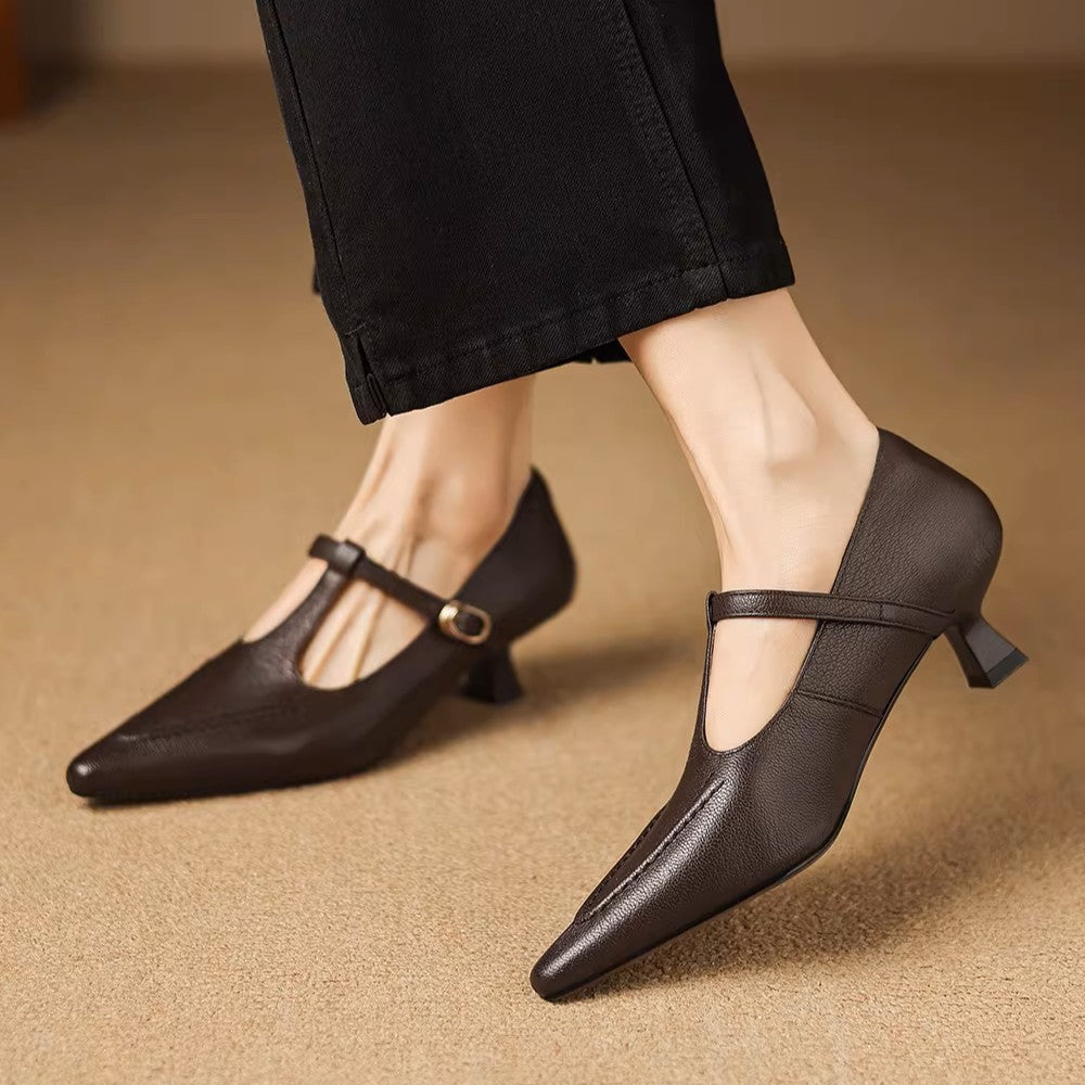 Liv - Genuine Leather Heels