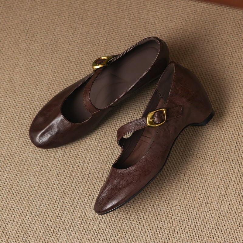 Samira - Round-Toe Mary Jane Flat