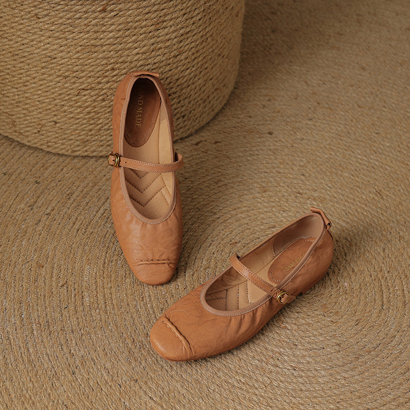 Greta - Leather Flats