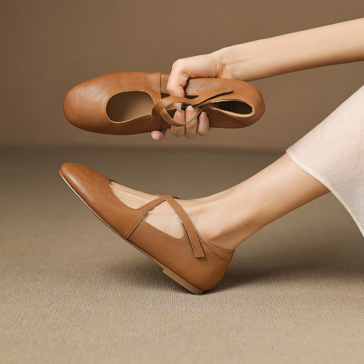 Laurel - Genuine Leather Flats