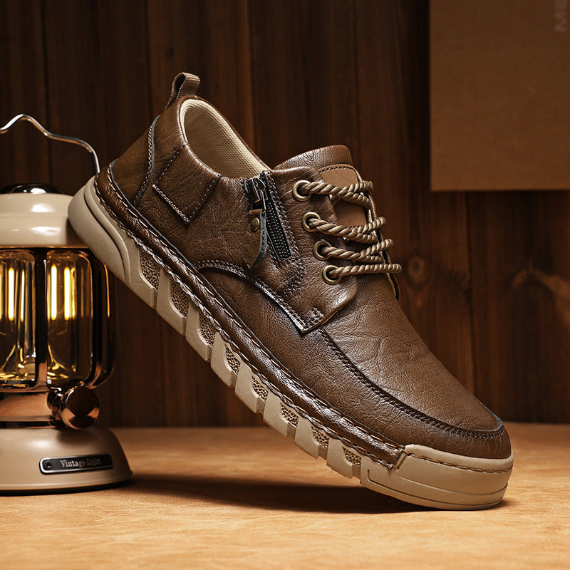 Jensen – Leather Shoes with Side Zip