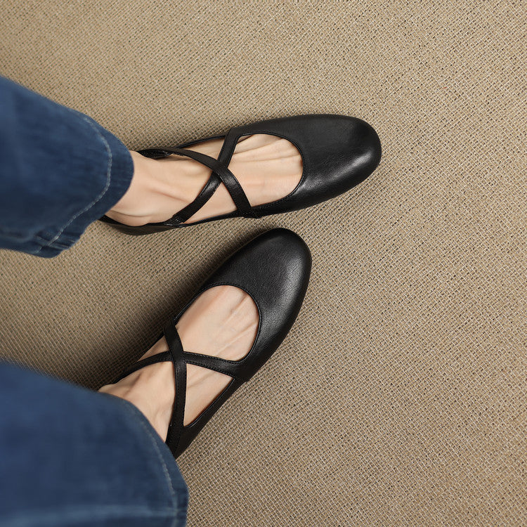 Laurel - Genuine Leather Flats