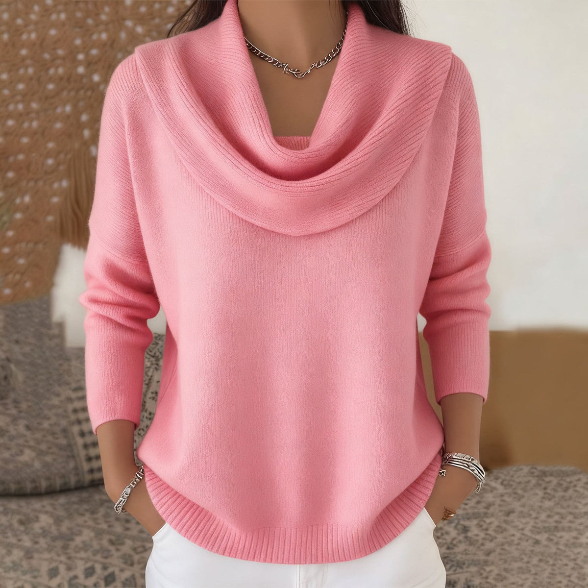 Demi – Draped Neck Sweater