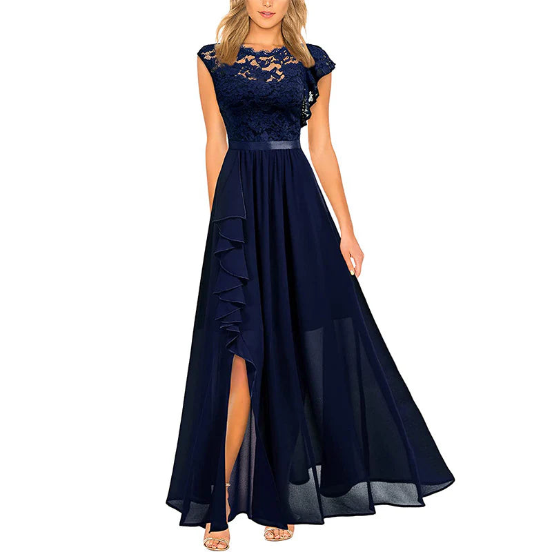 Shanina - Elegant Lace Slit Dress