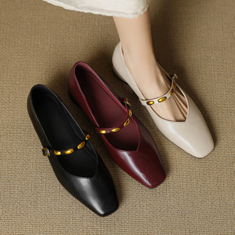 Aubrey - Genuine Leather Flats