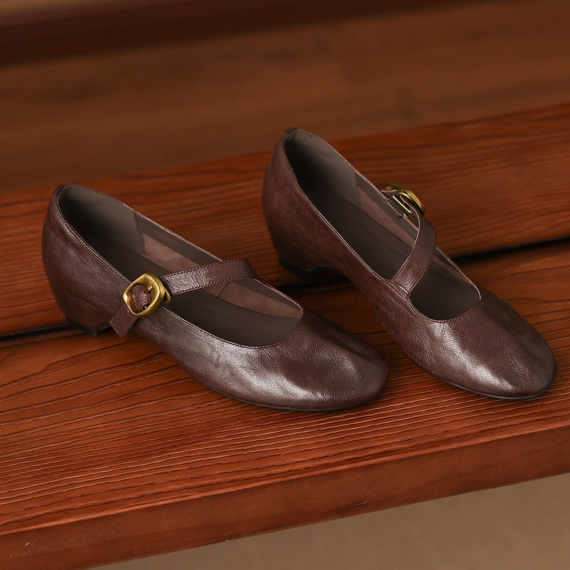 Samira - Round-Toe Mary Jane Flat