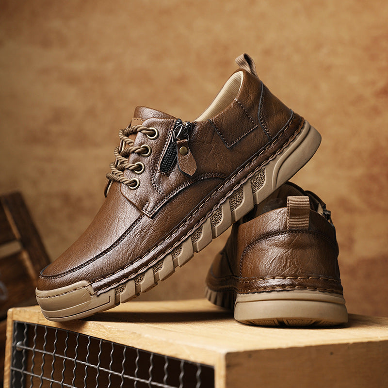 Jensen – Leather Shoes with Side Zip
