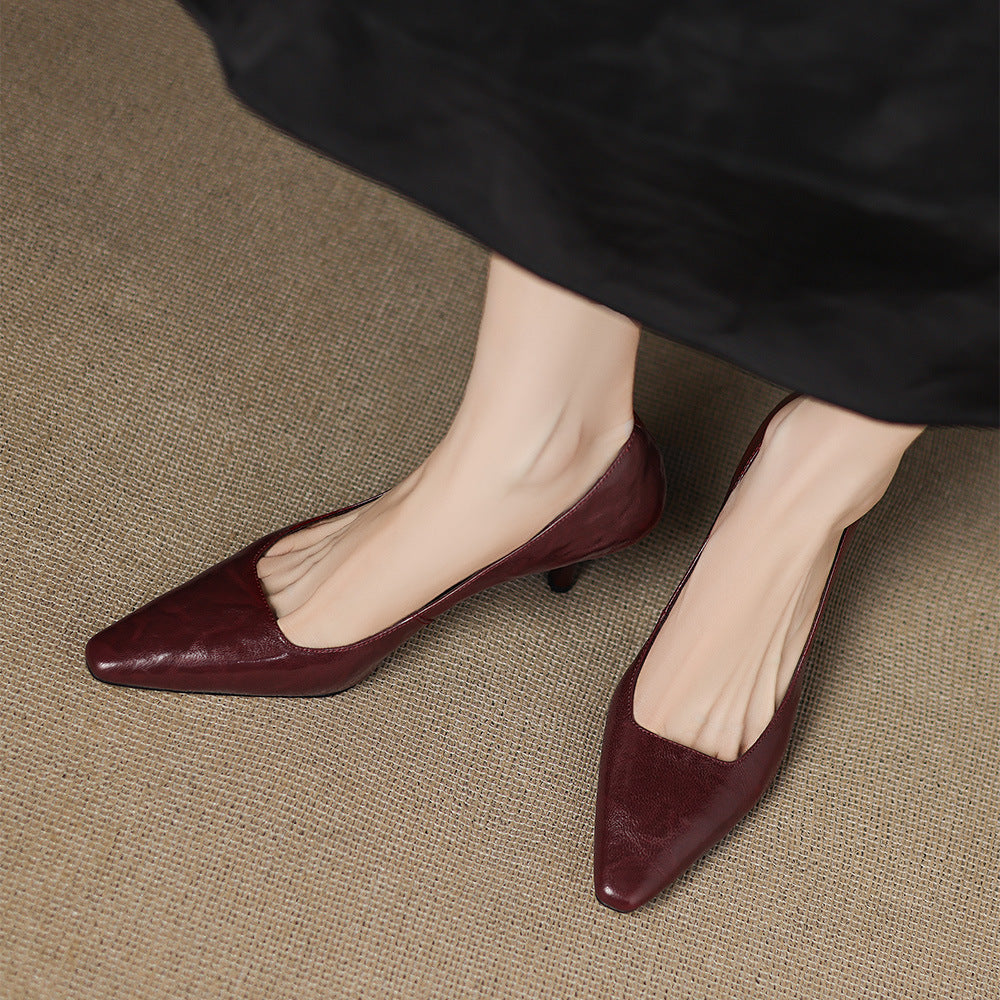 Ensley - Genuine Leather Heels