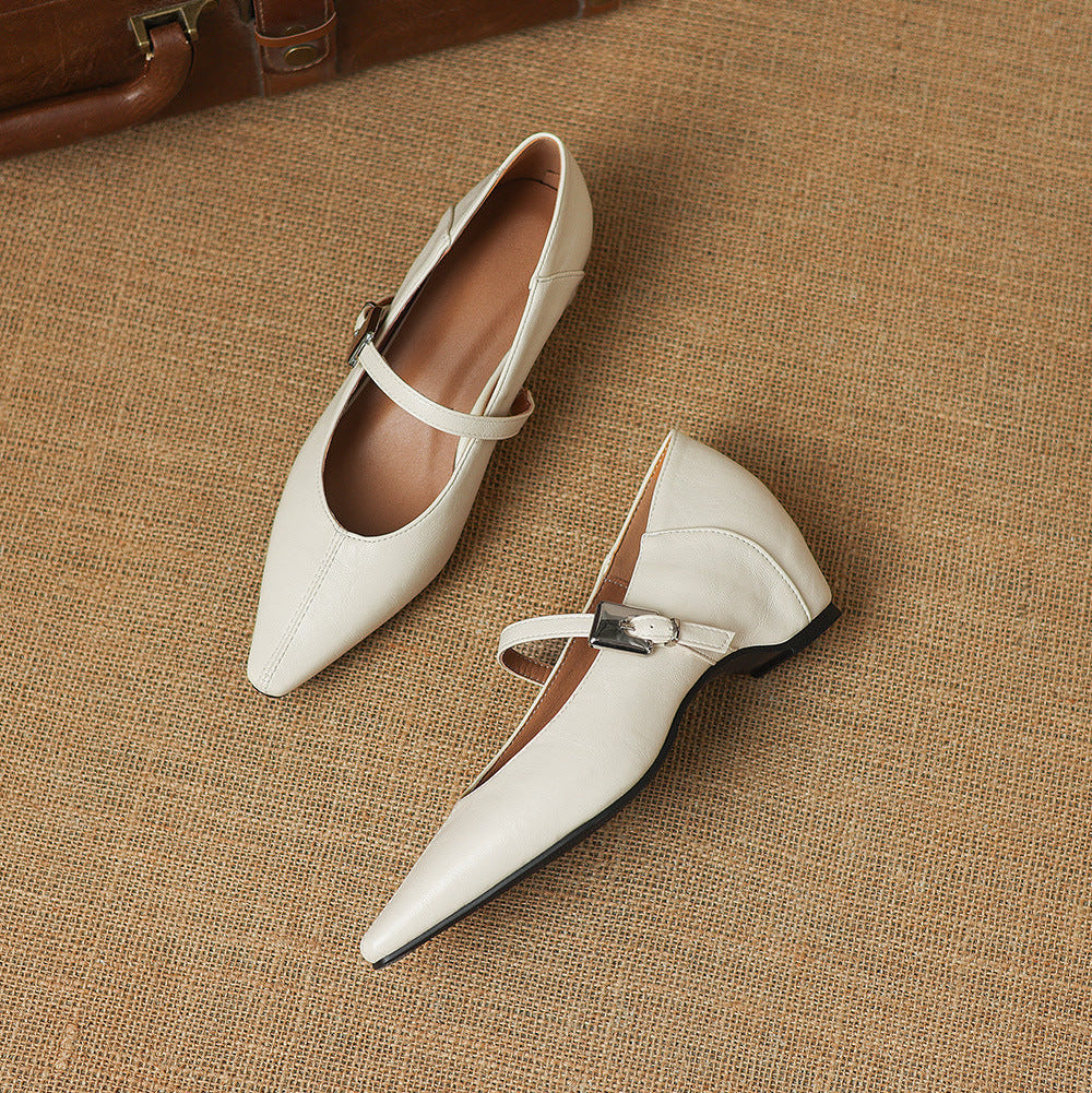 Quincy - Pointed-Toe Mary Jane Flat