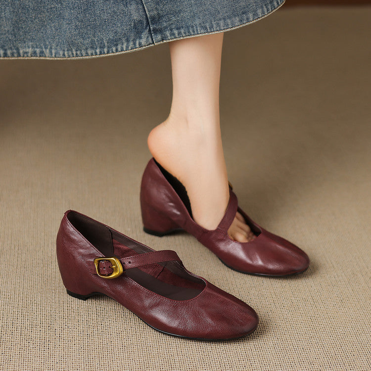 Samira - Round-Toe Mary Jane Flat