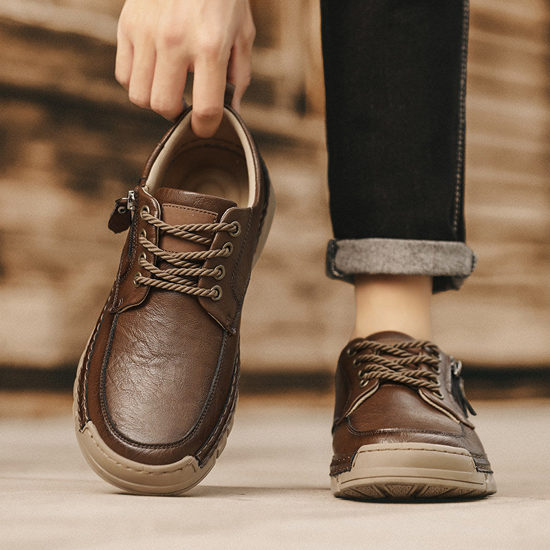 Jensen – Leather Shoes with Side Zip