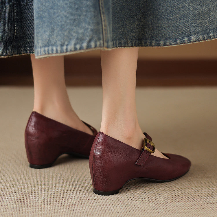 Samira - Round-Toe Mary Jane Flat