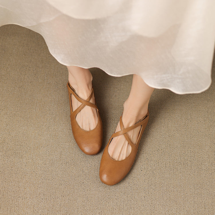 Laurel - Genuine Leather Flats