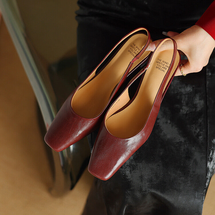 Romi - Genuine Leather Slingbacks