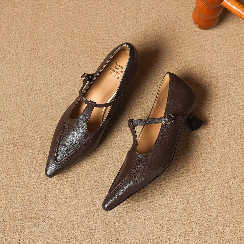 Liv - Genuine Leather Heels