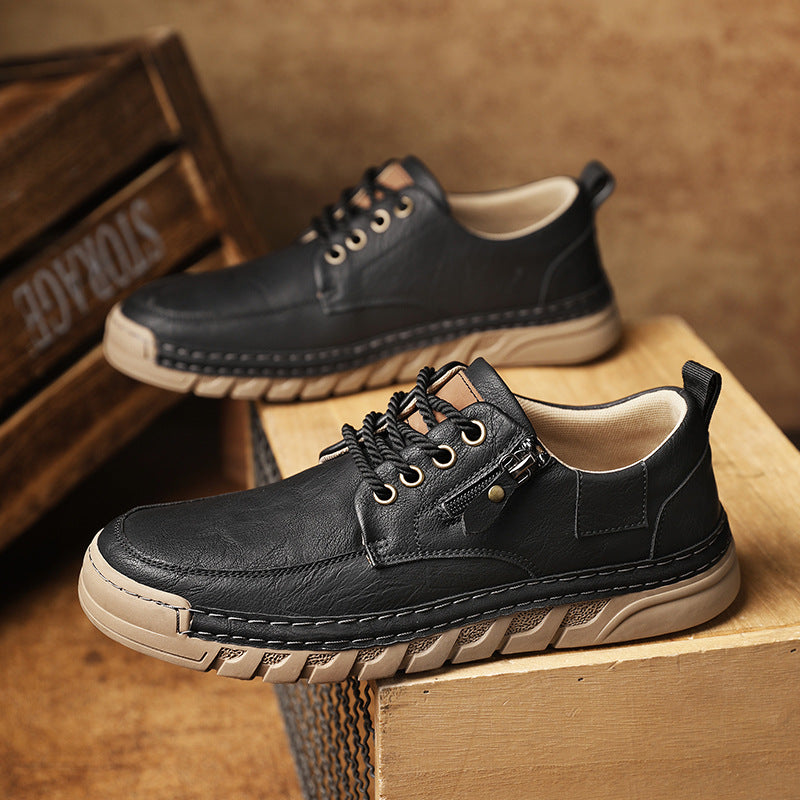 Jensen – Leather Shoes with Side Zip