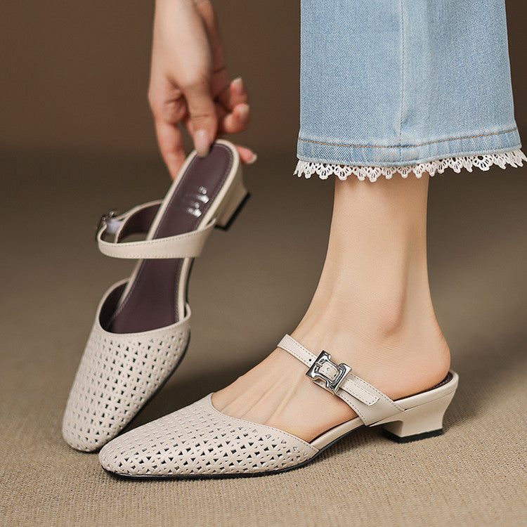 Tabitha - Genuine Leather Mules