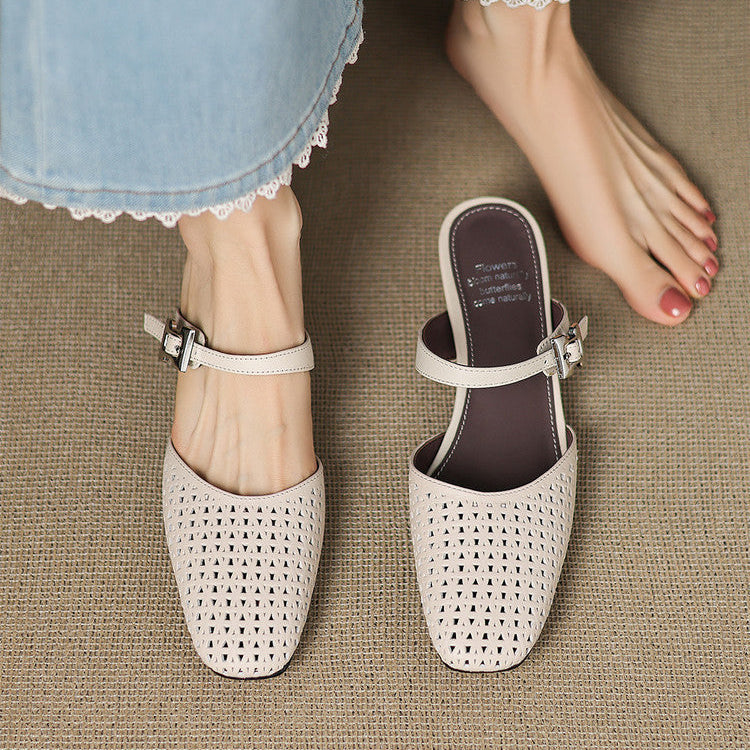 Tabitha - Genuine Leather Mules