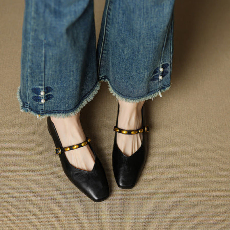 Aubrey - Genuine Leather Flats