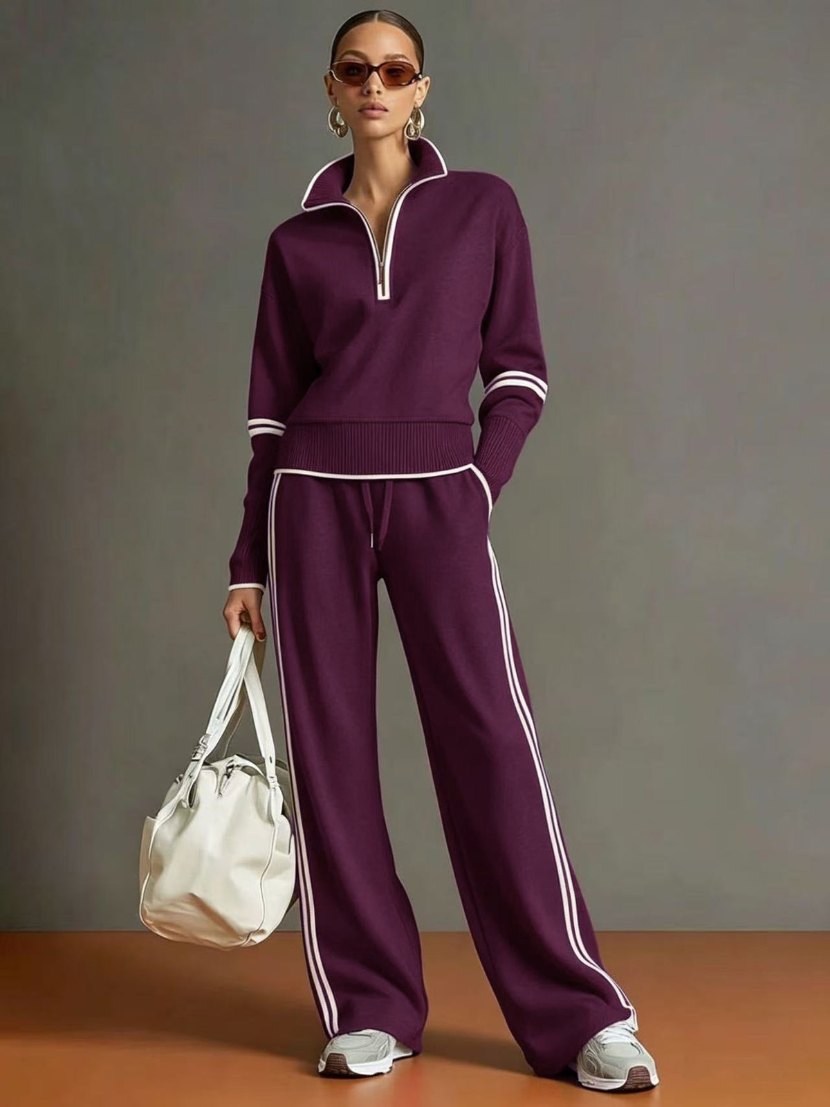 Maren – Quarter-Zip Tracksuit Set