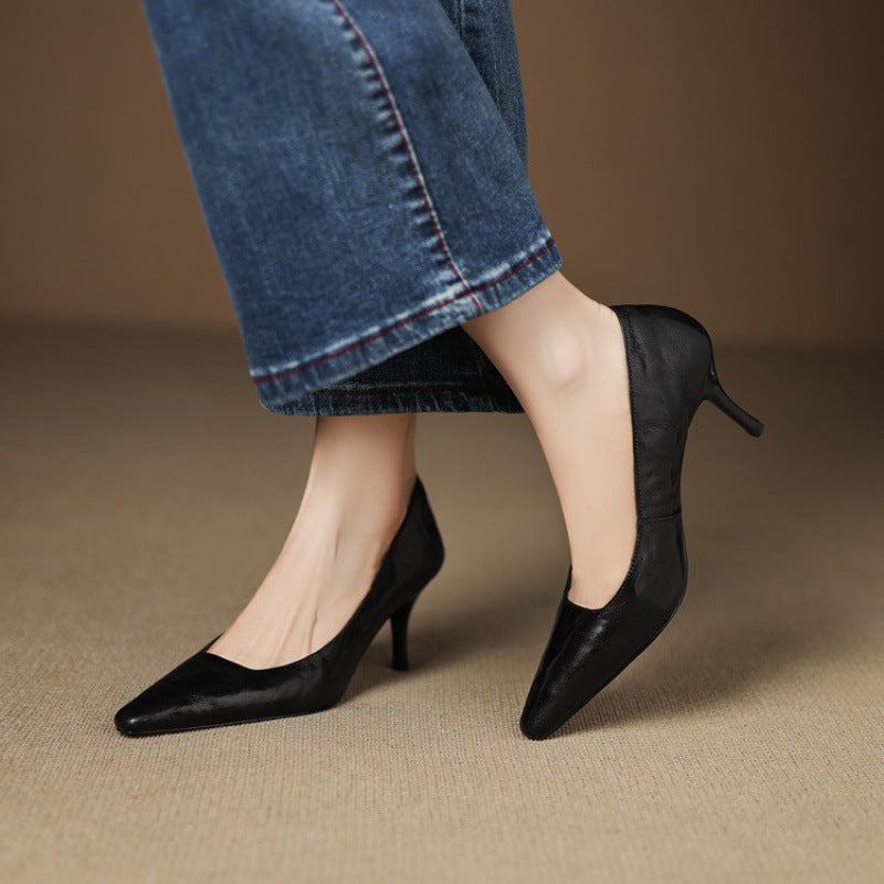 Ensley - Genuine Leather Heels