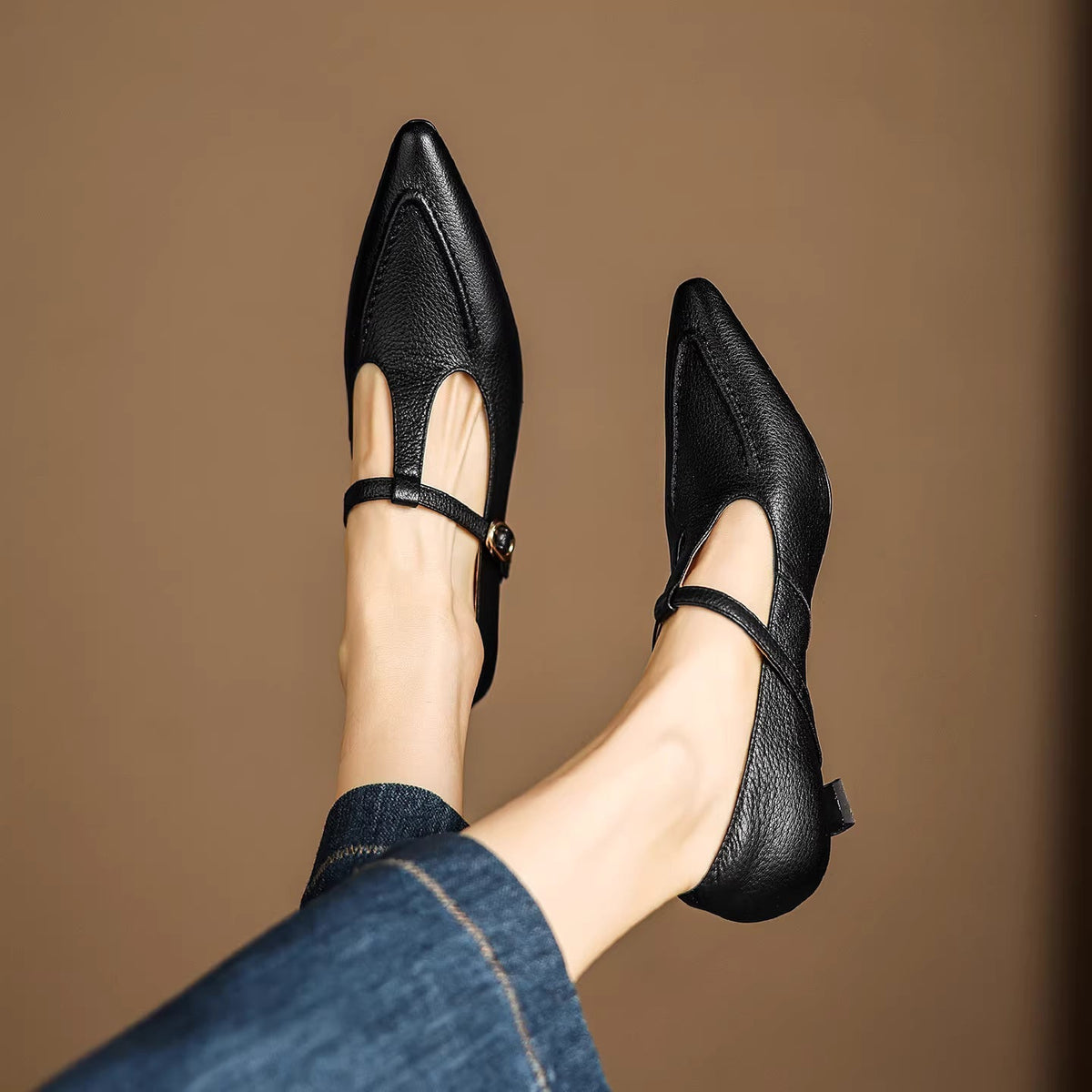 Liv - Genuine Leather Heels