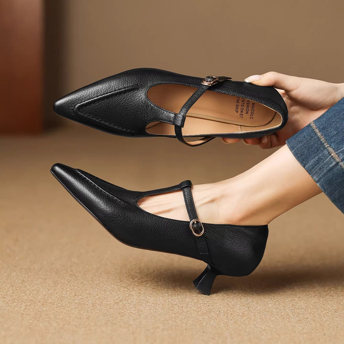 Liv - Genuine Leather Heels