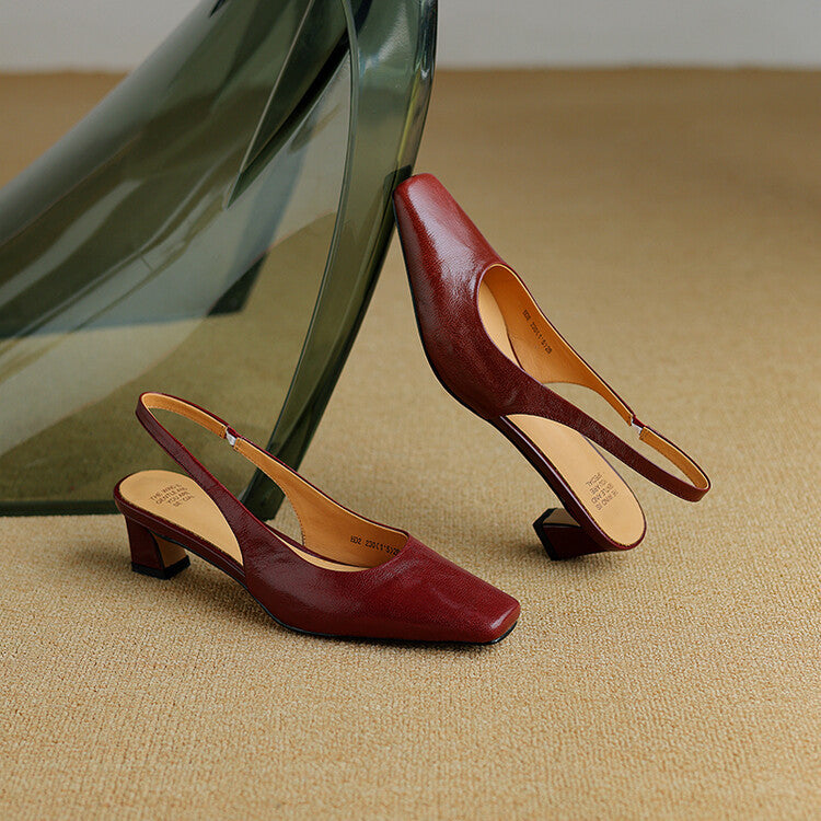 Romi - Genuine Leather Slingbacks