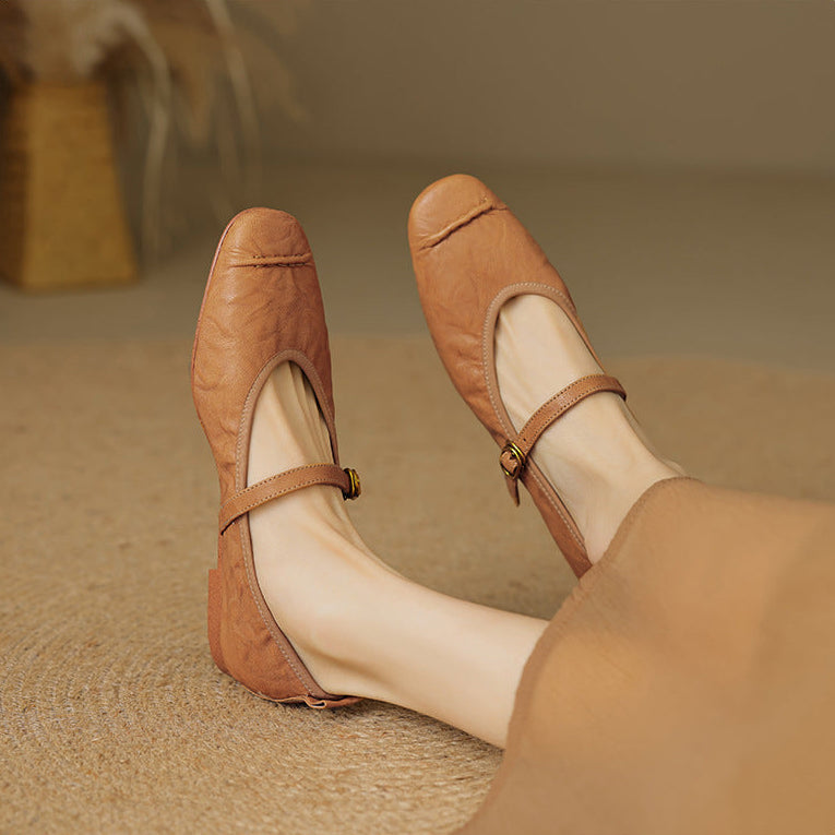 Greta - Leather Flats