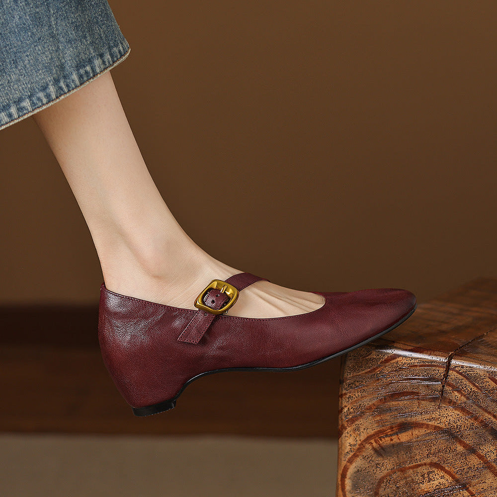 Samira - Round-Toe Mary Jane Flat