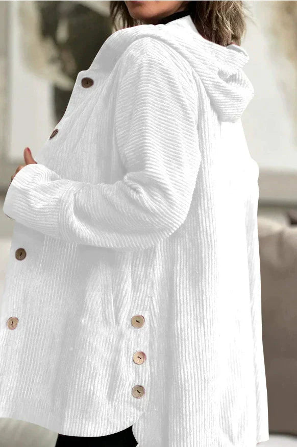 Crisha – Cozy Corduroy Hooded Jacket