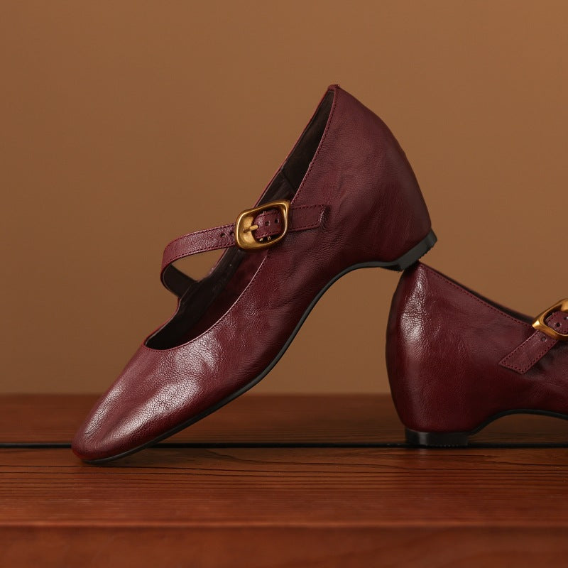 Samira - Round-Toe Mary Jane Flat