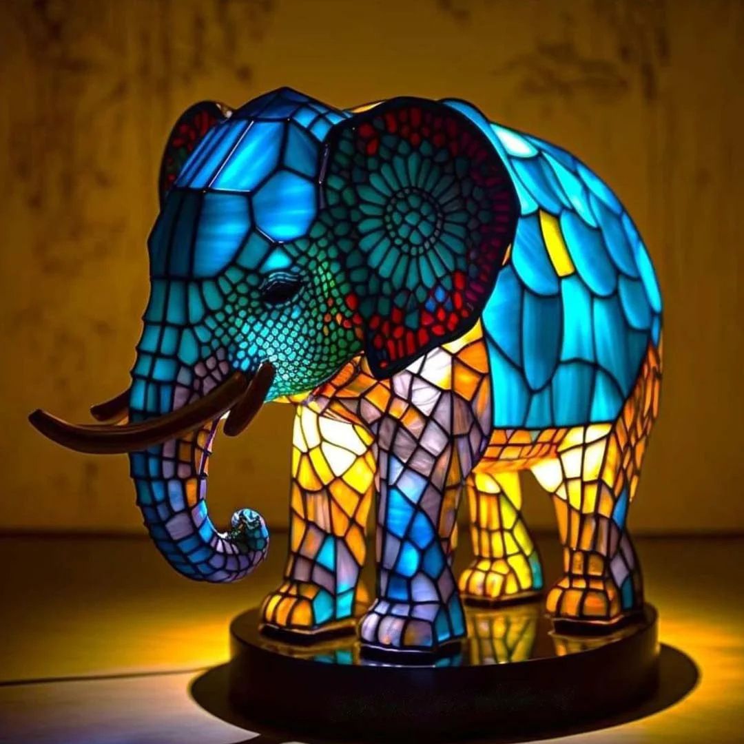 Malia - Colored Elephant Lamp