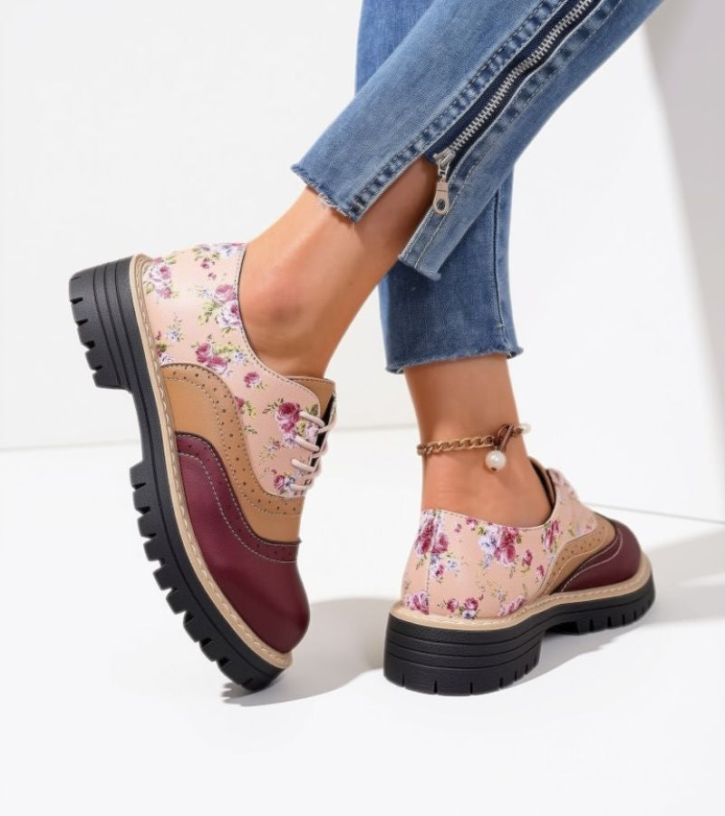 Juniper – Floral Orthopedic Oxford Shoes