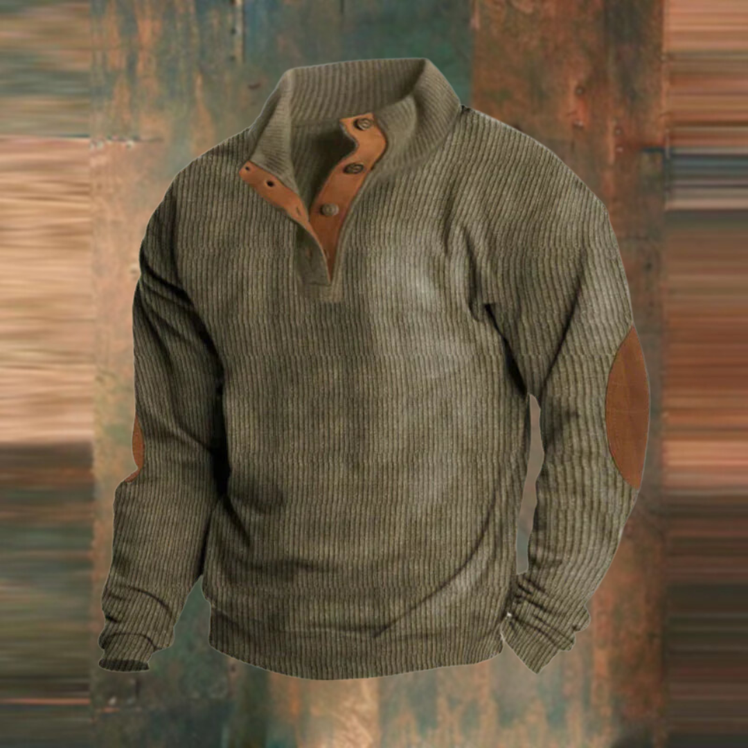 Jasper - Casual Sweatshirt with Stand Collar and Long Sleeves
