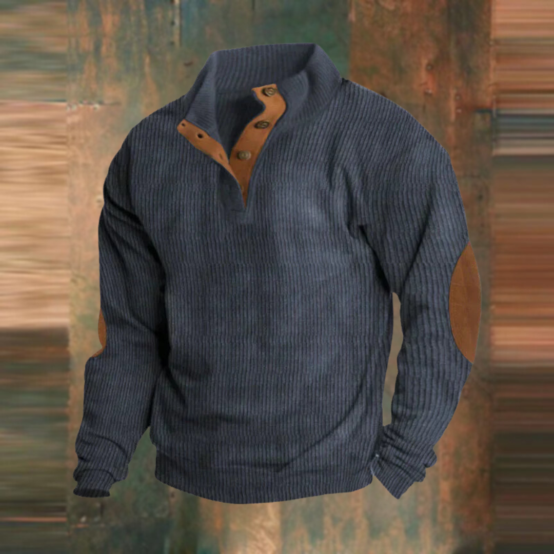 Jasper - Casual Sweatshirt with Stand Collar and Long Sleeves