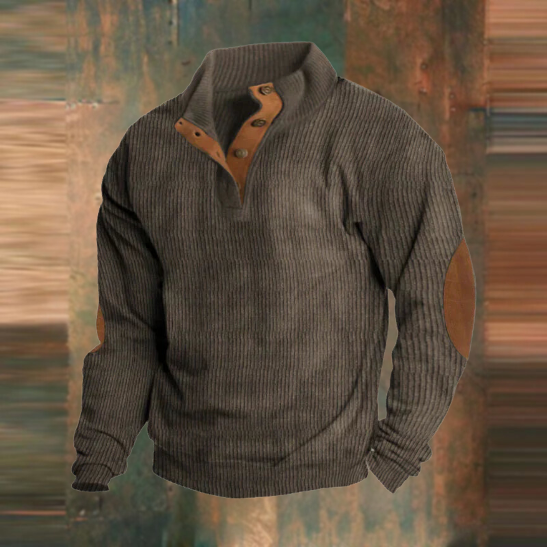 Jasper - Casual Sweatshirt with Stand Collar and Long Sleeves