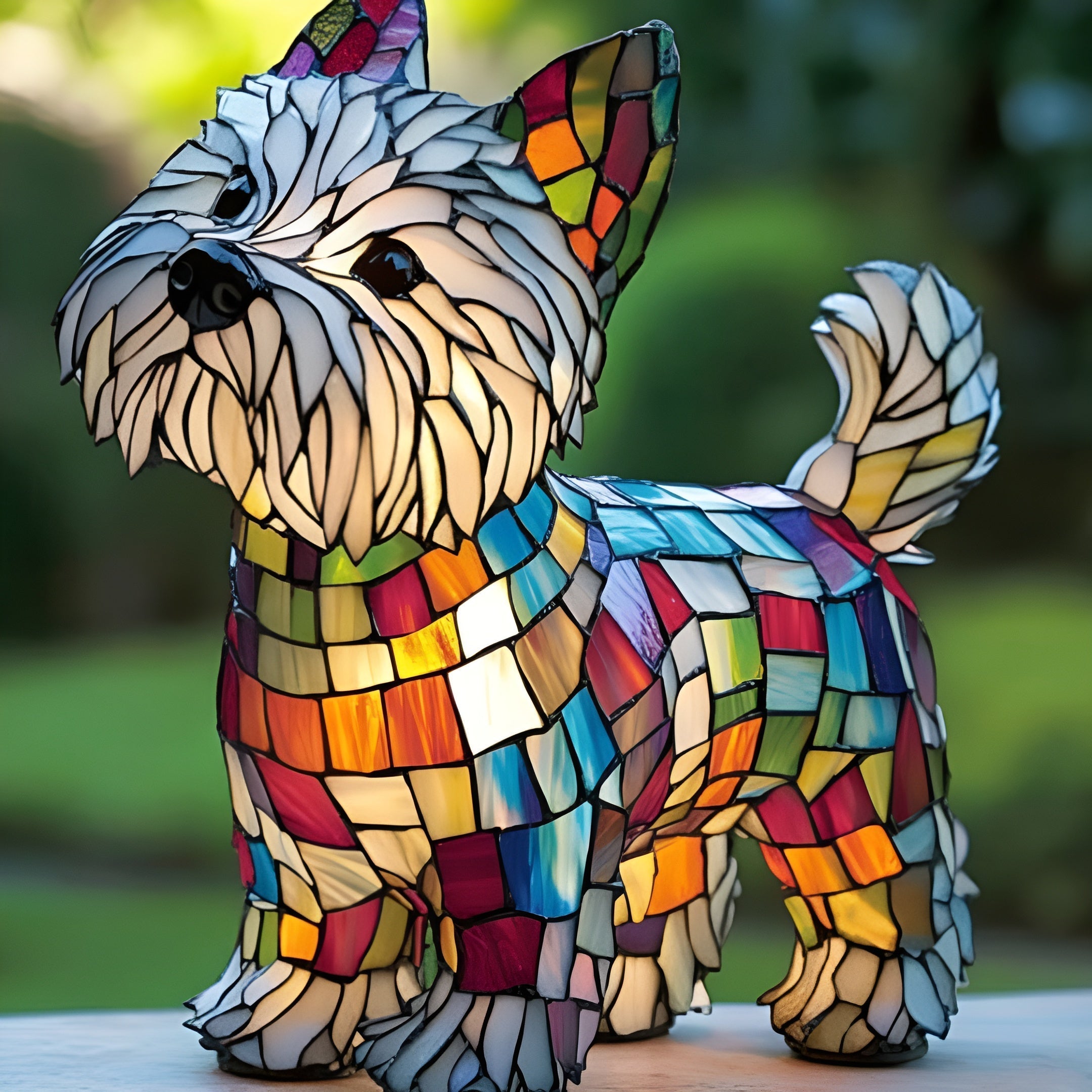 Ace - Colored Dog Lamp