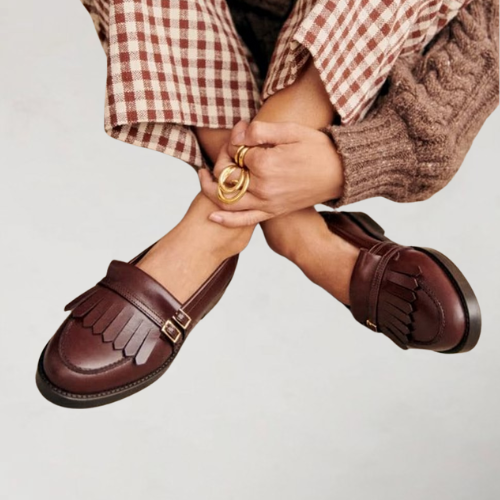 Siena – Brown Loafers with Buckle and Strap