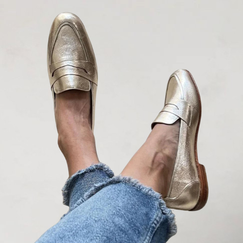 Eunice – Patchwork Round-Toe Loafer