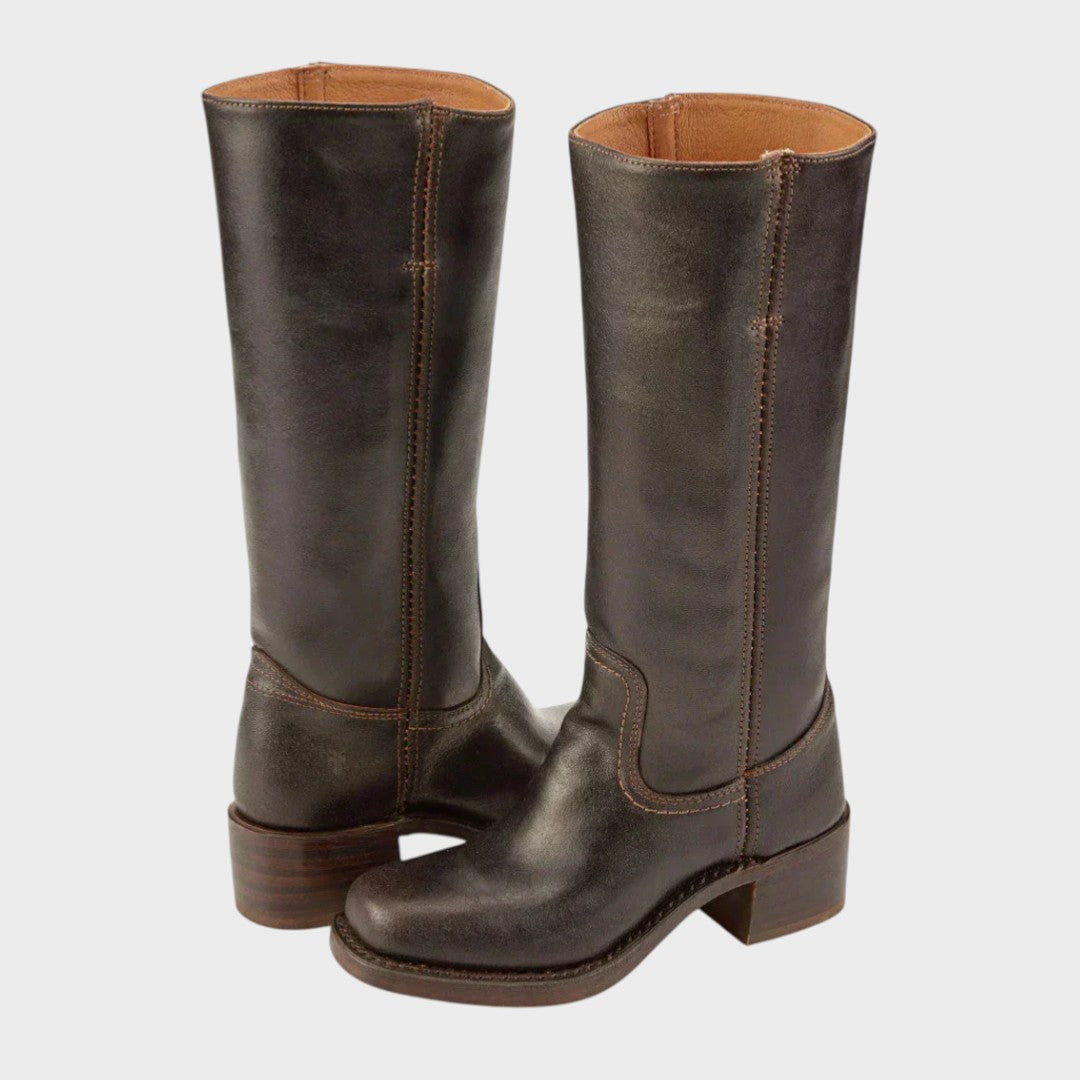 Hannah - Leather Tall Boots