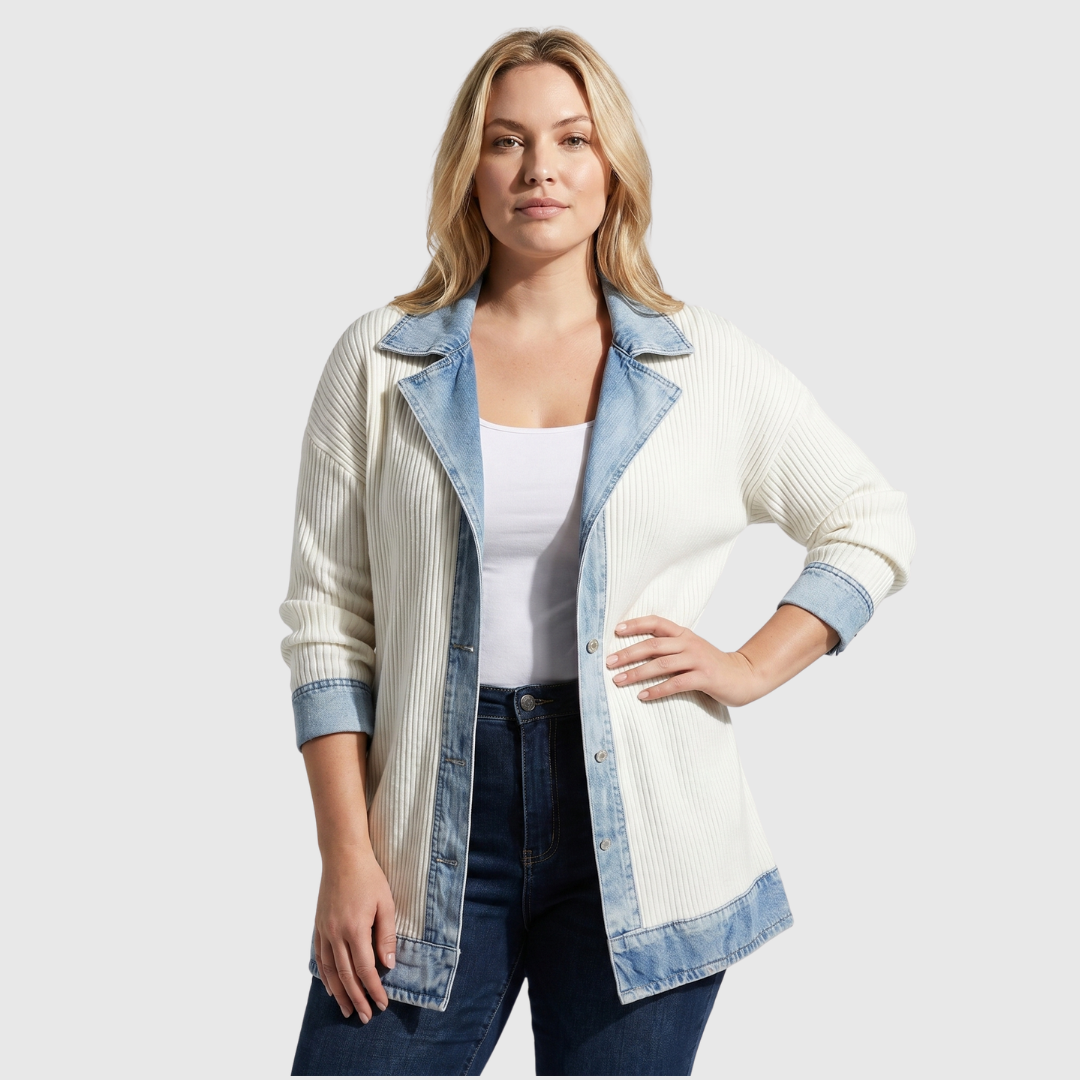 Marice - Relaxed Denim Knit Jacket
